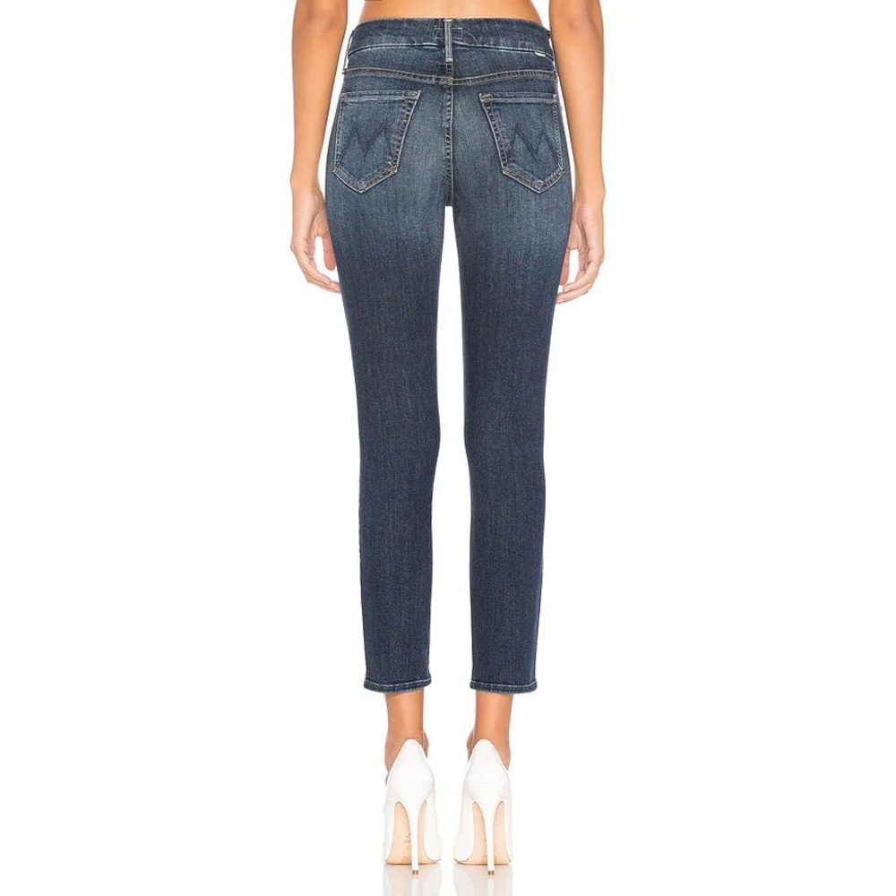 Mother The Looker Crop Skinny Jeans Blue Wash Size 27 Made in USA